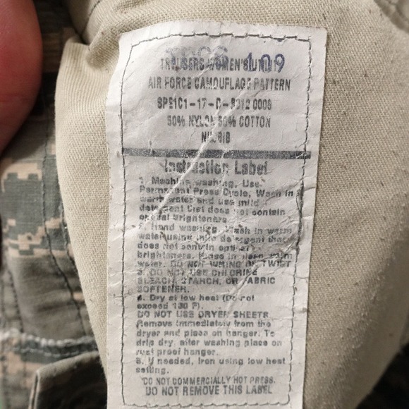 TROUSERS WOMEN'S UTILITY AIR FORCE CAMOUFLAGE PATTERN MILITARY PANTS 16S? 16 S - Picture 7 of 9